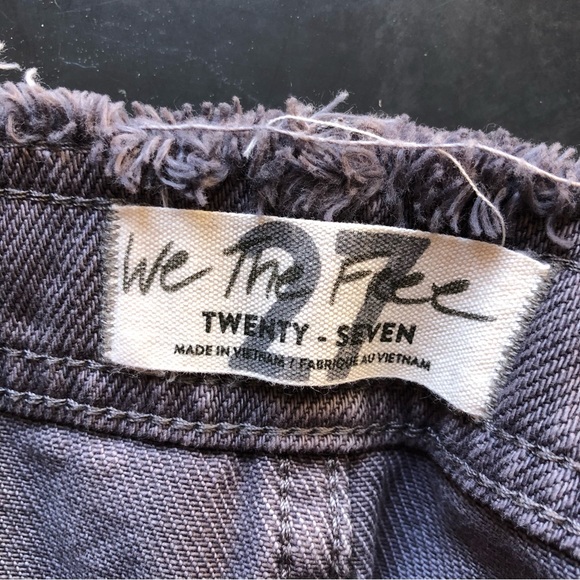 Free people we the free becket slouchy cutoff frayed hem shorts lace up - Picture 4 of 9